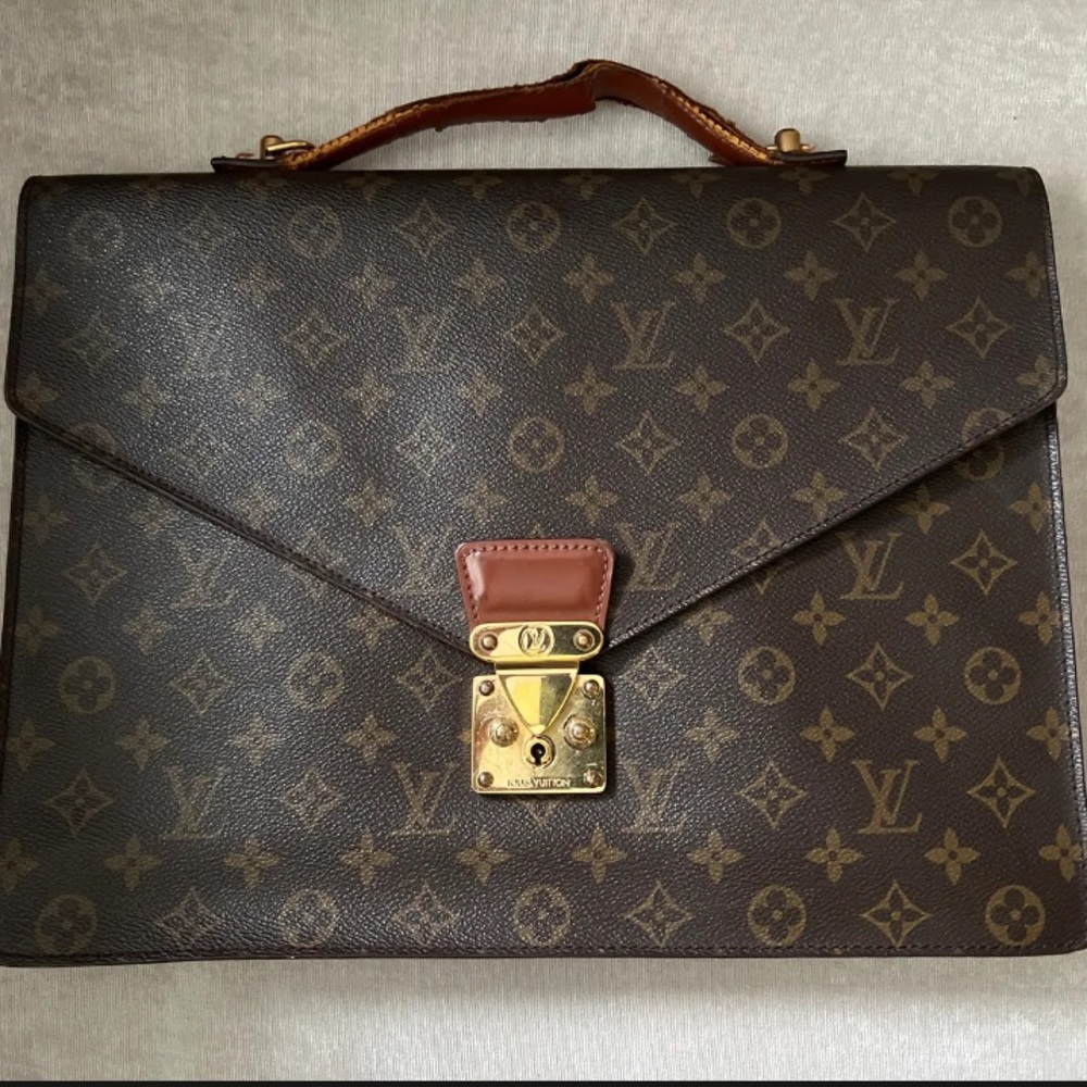 Louis Vuitton Porte Documents Briefcase Authentic Vintage - Picture 1 of 16